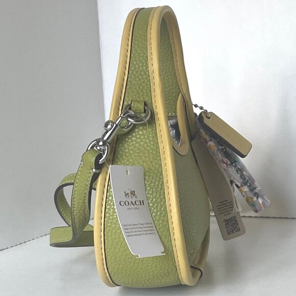 Coach Mini Ergo Bag Coachtopia CO662 Leather 90s Crossbody Lime Green Sunflower - Picture 8 of 13